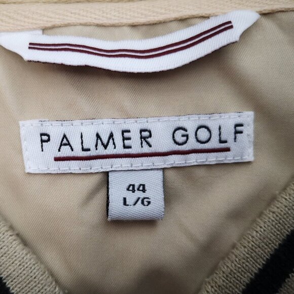 Palmer Golf Men's Size 44 Large Beige 1/2 Zip Loose Fit Pullover - Picture 3 of 11